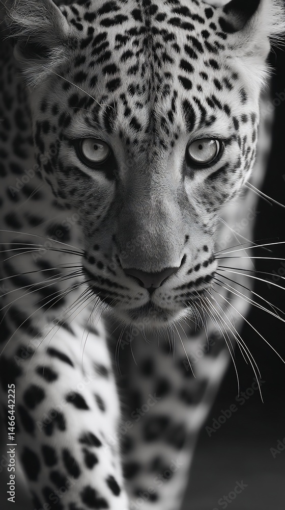 Fototapeta premium Close-up of a leopard's face and upper body