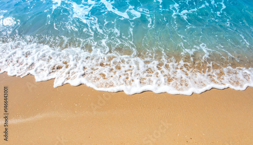 Waves on the Beach Creating a Beautiful Natural Background for a Summer Time Coastal Scene