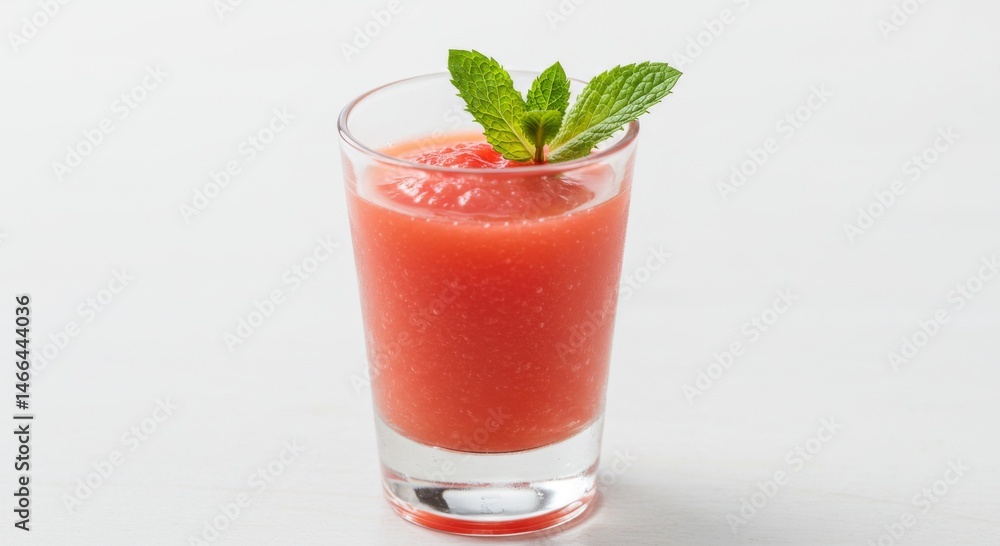Refreshing Red Watermelon Smoothie with Mint Garnish Refreshing Red Watermelon Smoothie with Mint Garnish