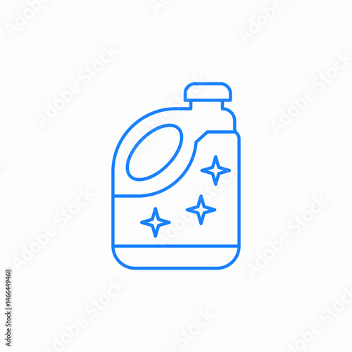 liquid laundry detergent or liquid washing solution icon sign vector