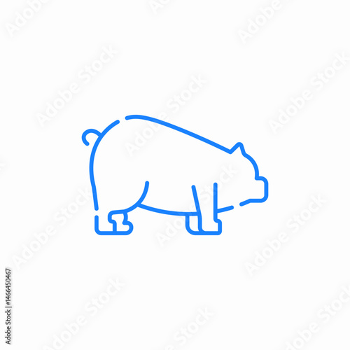 pig animal icon sign vector