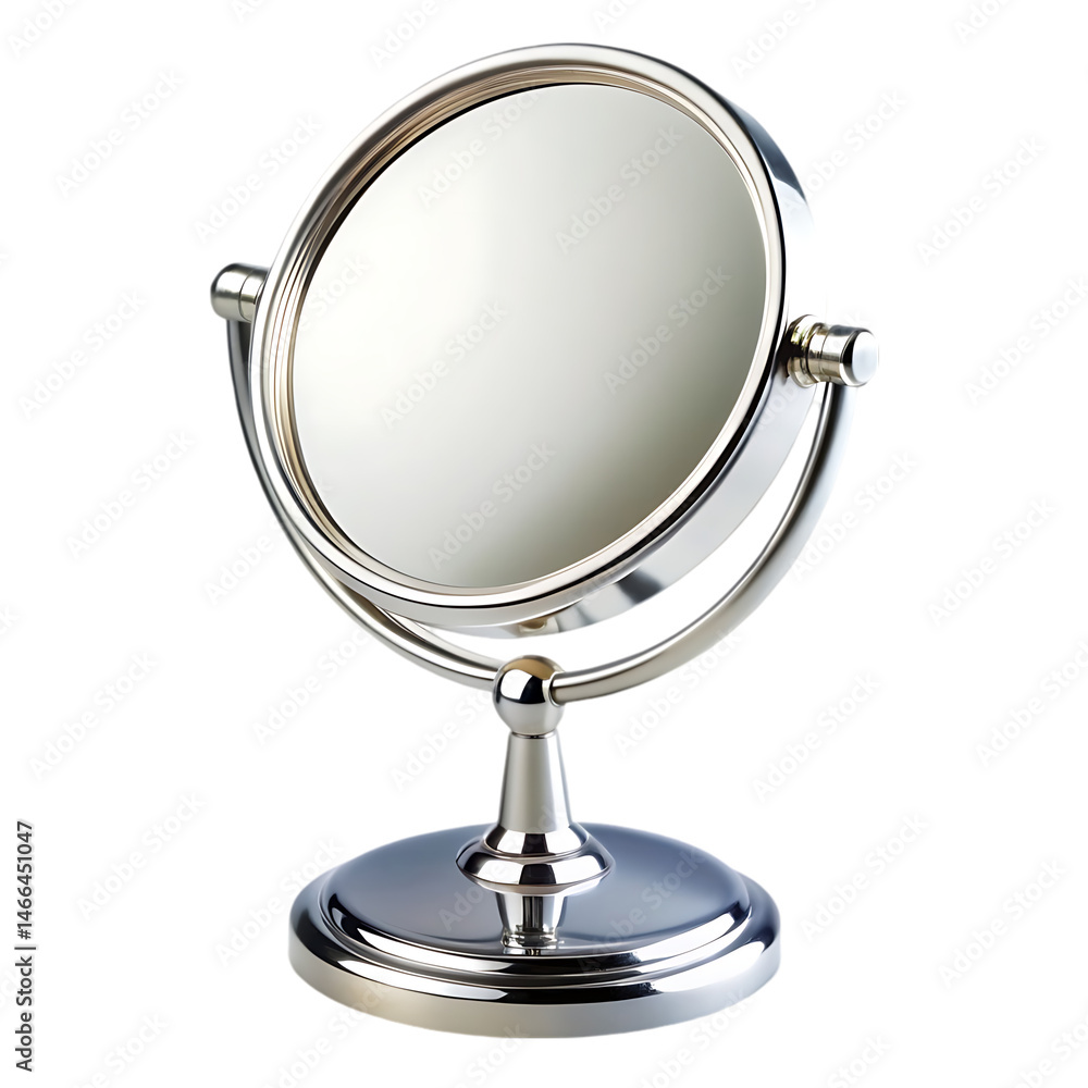 Double Sided Vanity Mirror: Chrome Makeup Mirror with Stand Double Sided Vanity Mirror: Chrome Makeup Mirror with Stand
