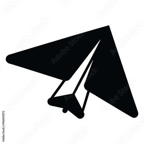 glider , black and white illustration of vehicles.