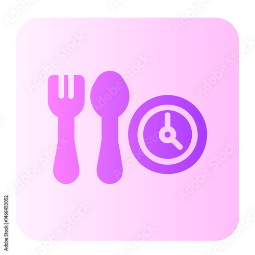 lunch gradient icon