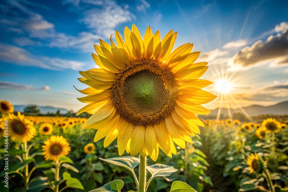Fototapeta premium sunflower field in the summer