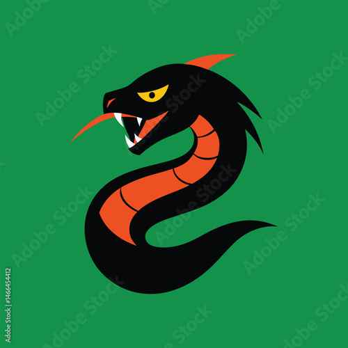 striker snake vector art illustration