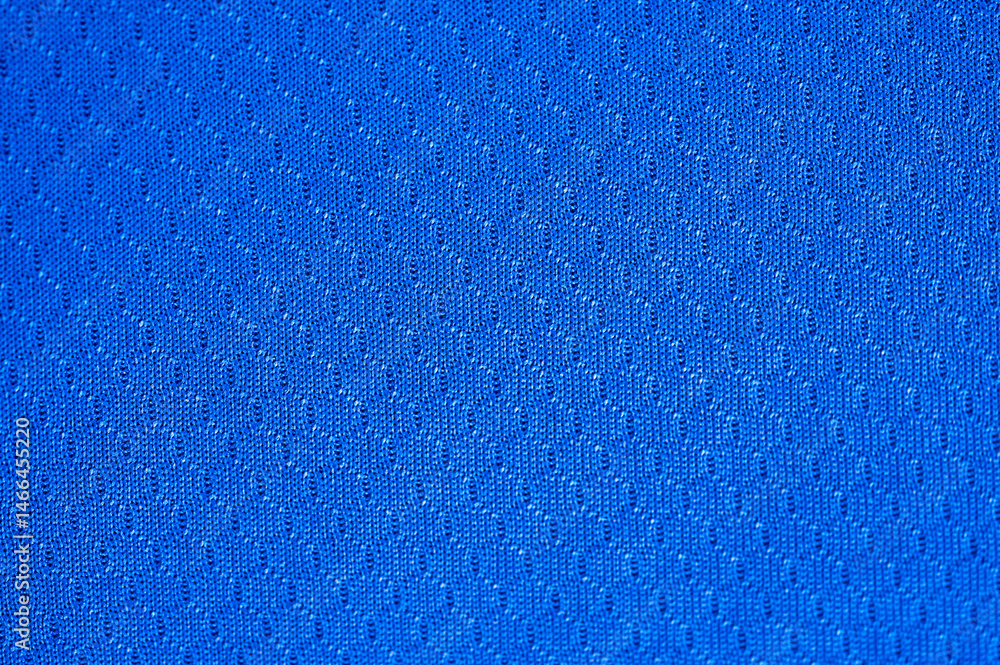 Full frame shot of blue polyester cloth texture and background.