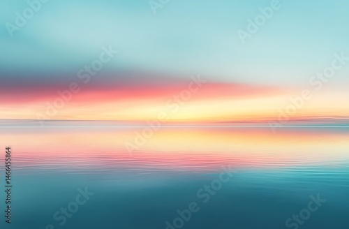 The Calm and Colorful Horizon A Seascape Meditation on Serenity and Peace The Gentle Touch of Dawn Unveiling Nature's Artistry With Vibrant Hues