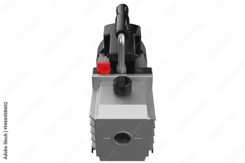 Fototapeta premium Laboratory Vacuum Pumps Refrigeration R32 AC Vacuum Pump-Dual Stage Compact Two-Stage High-Performance with Carrying Handle and Observation Window for Evacuation Degassing Procedures PNG Transparent