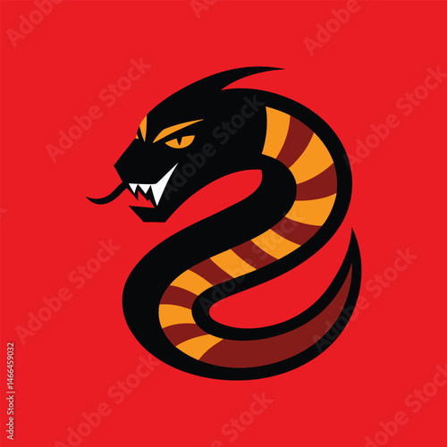 raider snake vector art illustration