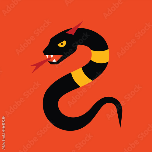 raze snake vector art illustration