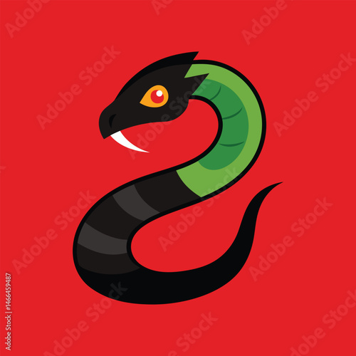 crusher snake vector art illustration