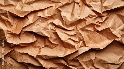 Wallpaper Mural Brown Crinkled Paper Sheet, Wrinkled Rough Texture, Artistic Abstract Surface Torontodigital.ca