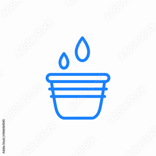 bucket water icon sign vector