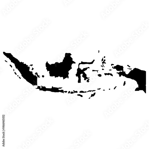 Indonesia Map Glyph