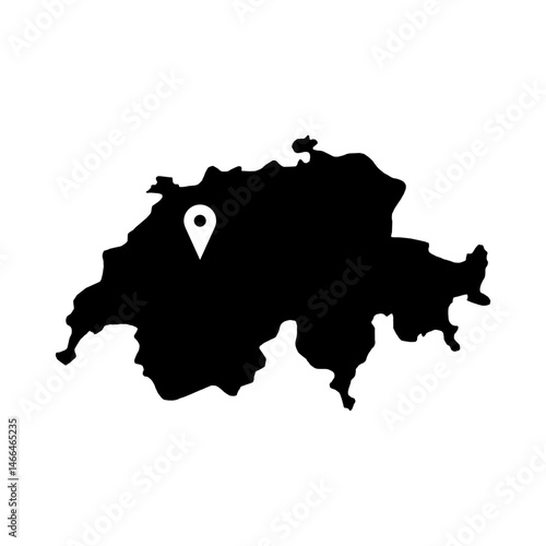 Switzerland Map Glyph