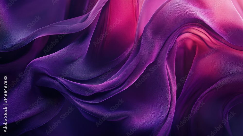 Obraz premium Elegant eggplant silk curtain