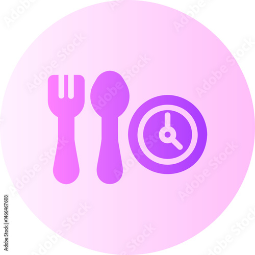 lunch gradient icon