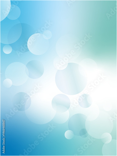 メルヘンチックなイメージの水玉背景素材_ライトブルー