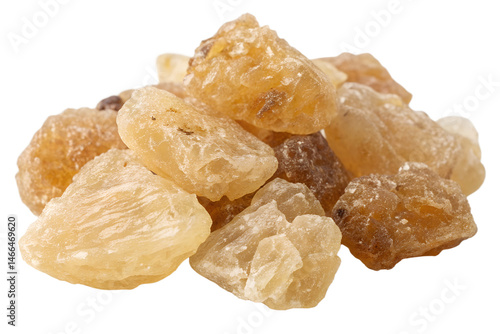 acacia gum isolated on white background