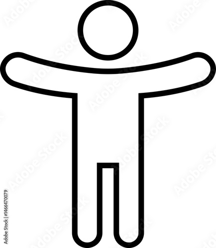 Accessibility icon outline style. Simple accessibility vector illustration. Universal access symbol isolated on transparent background. Blind disability people or visually impaired access web button.