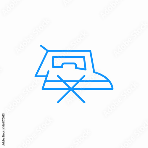 do not iron icon sign vector
