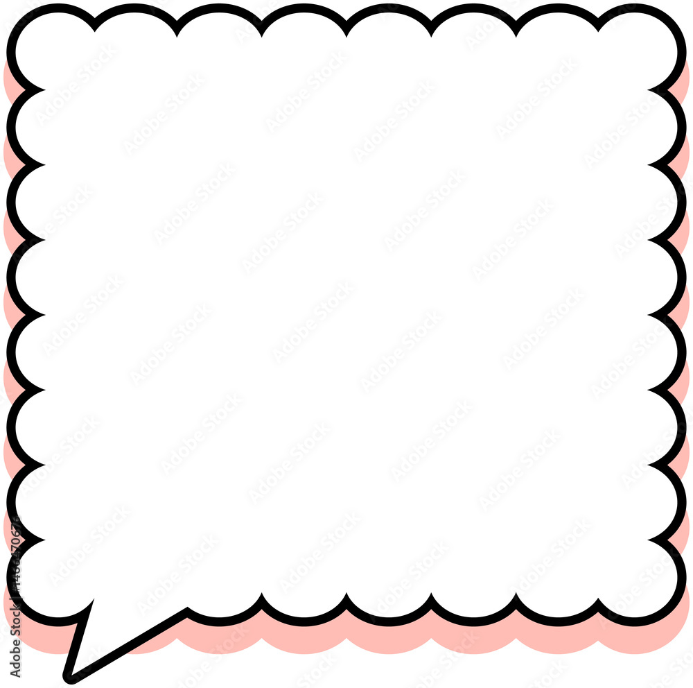 Obraz premium Wavy Edge Square Dialog box 