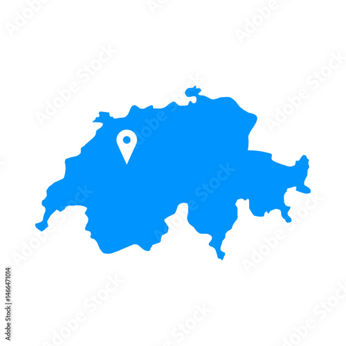 Switzerland Map Flat