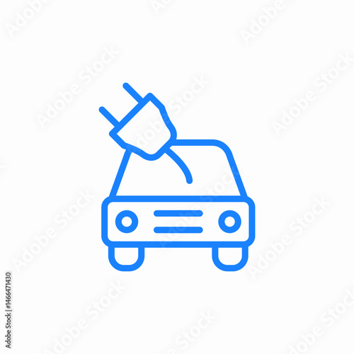 electro car icon sign vector