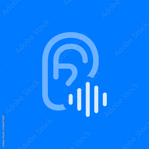 Ear with Sound Wave Icon