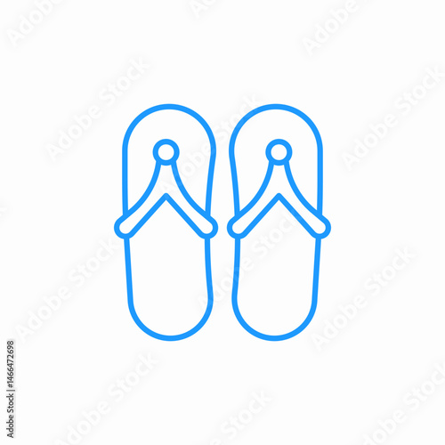 flip flop sandals icon sign vector