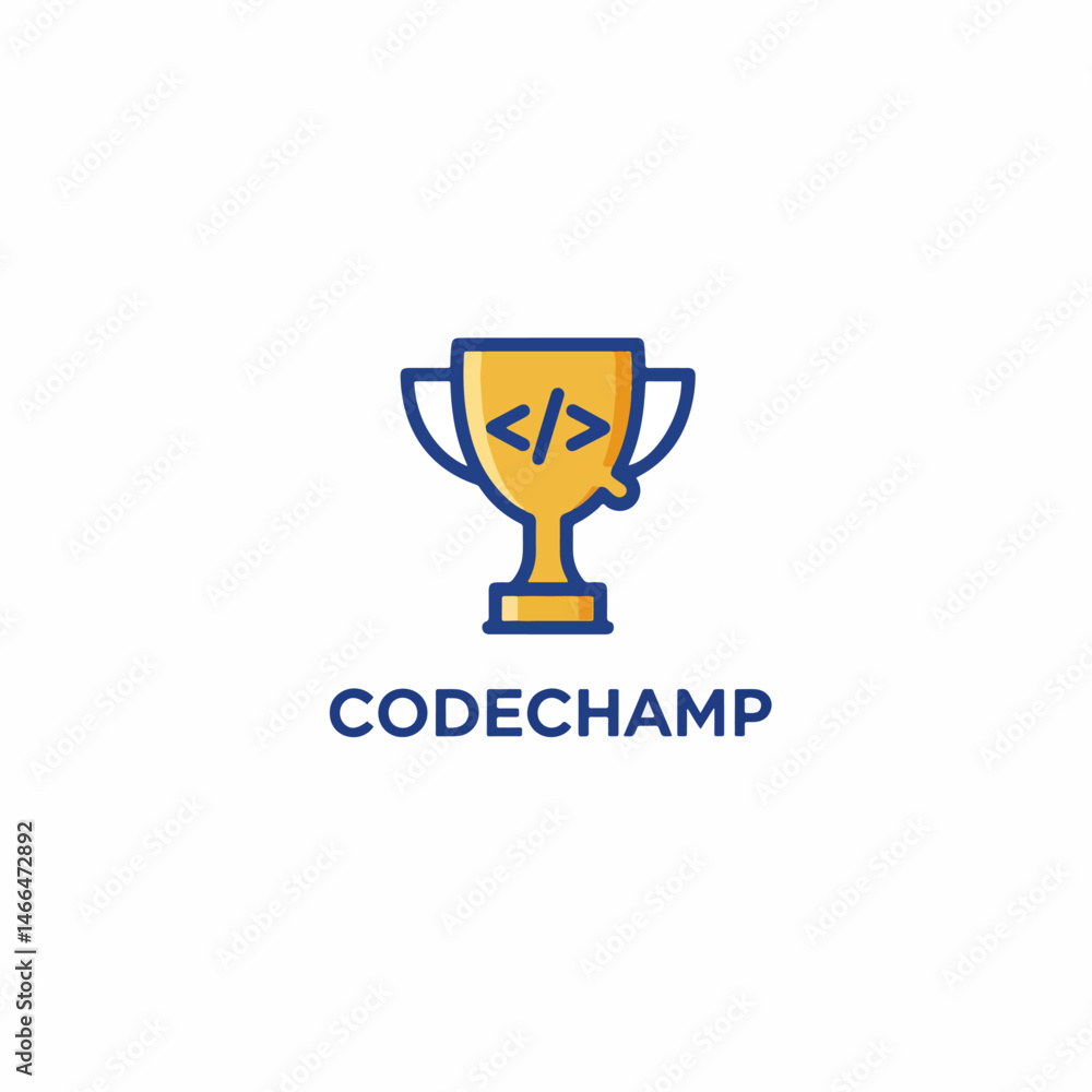CodeChamp's Victory: A golden trophy, symbolizing coding mastery, stands in front of CodeChamp's Victory: A golden trophy, symbolizing coding mastery, stands in front of