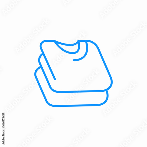 folded tshirts stack icon sign vector