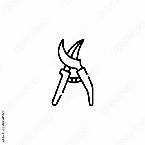 pruner garden icon sign vector