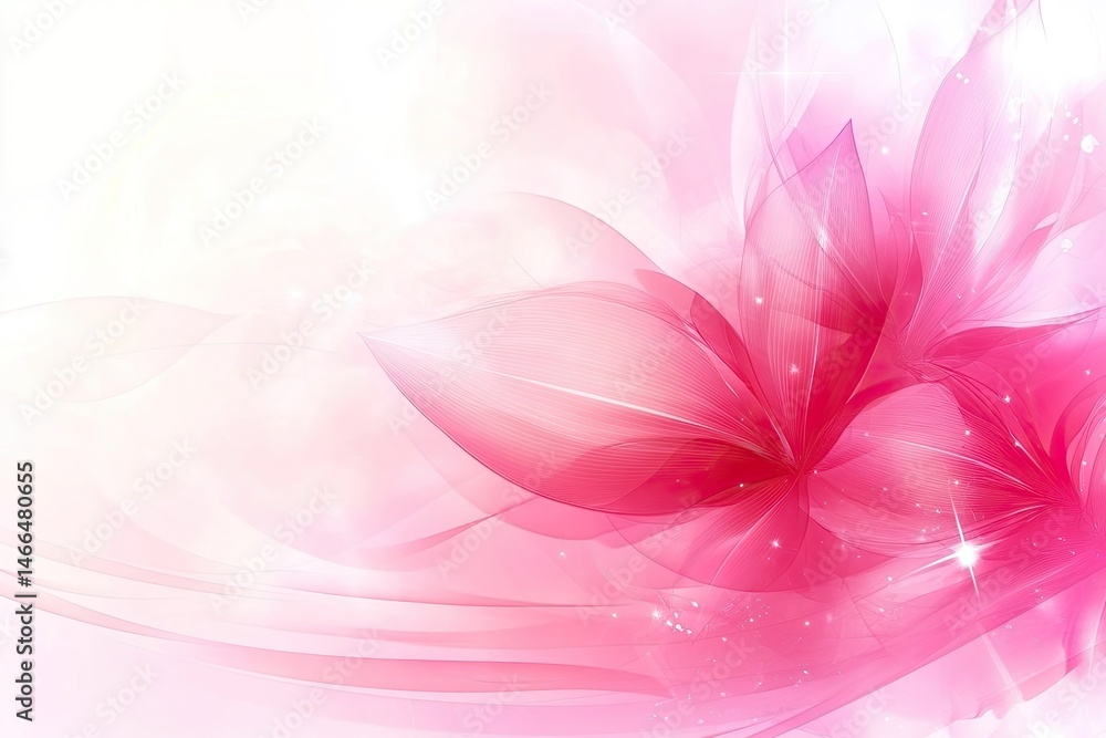 Obraz premium Delicate pink floral design with soft glow