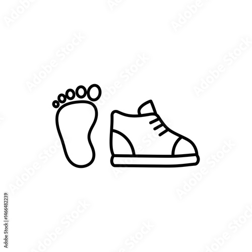 Baby Footprint Beside Shoe – Symbol of Growth and New Beginnings