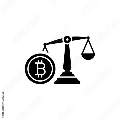 Bitcoin Beside Trade Scale Ticker for Market Balance Representation