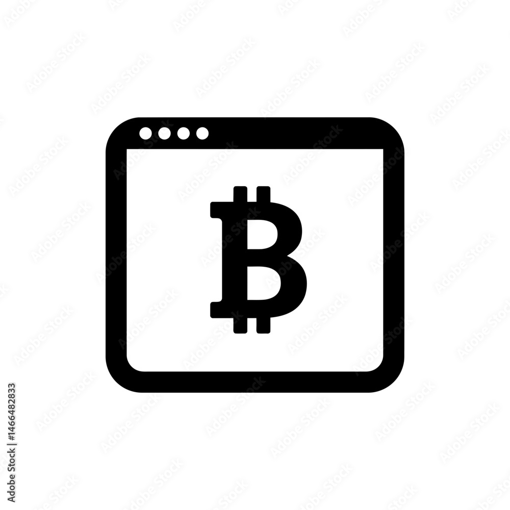 Bitcoin in Alert Popup Window, Cryptocurrency Notification Bitcoin in Alert Popup Window, Cryptocurrency Notification
