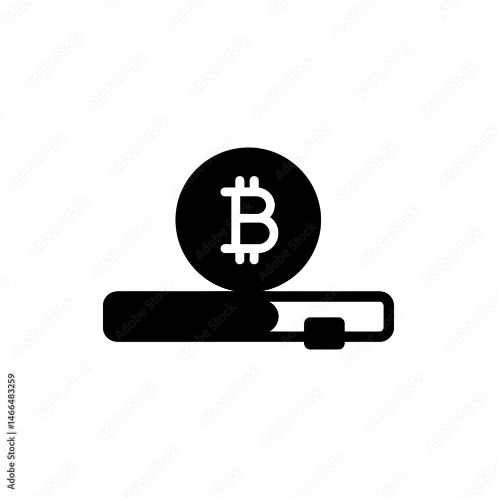 Bitcoin on Progress Slider Track – Cryptocurrency and Financial Growth Bitcoin on Progress Slider Track – Cryptocurrency and Financial Growth