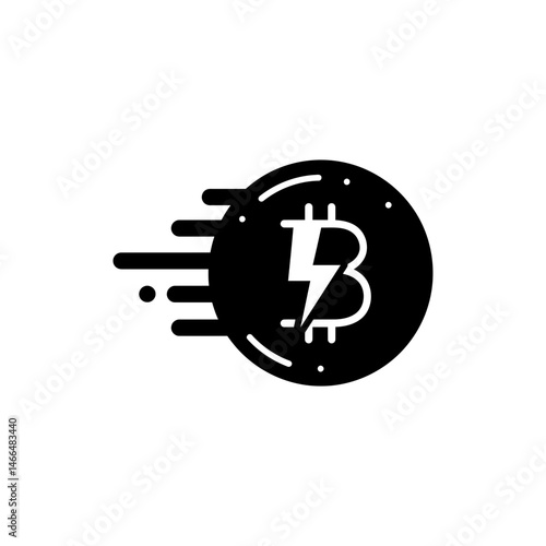 Bitcoin with Lightning Bolt for Fast Cryptocurrency Transactions