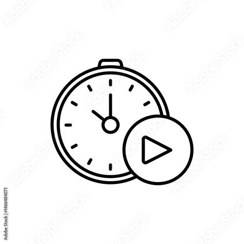 Clock Icon on Video for Publishing Time and Scheduling Content