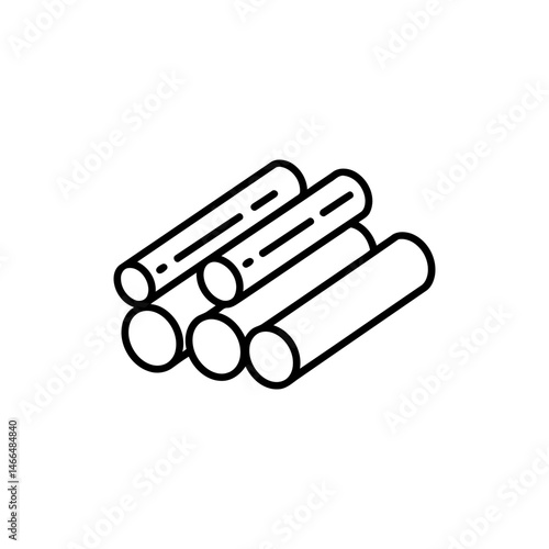 Drainage Pipe Sections Aligned for Plumbing Construction Concept