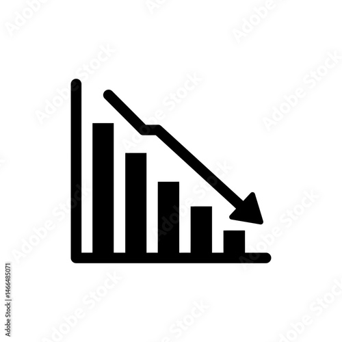 Free Download Graph with Declining Trend Arrow Representing Market Downturn - GFXLoad