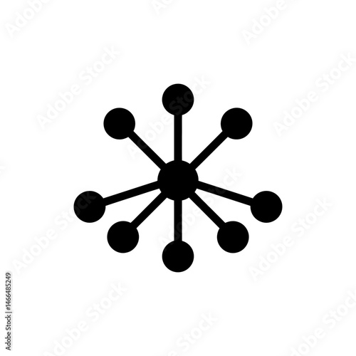 Grid Network Spreading from Central Node Representing Digital Connectivity