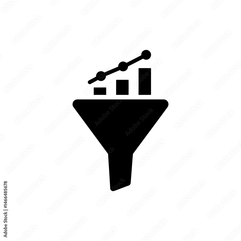 Line Chart Coming Out of Funnel Line Chart Coming Out of Funnel