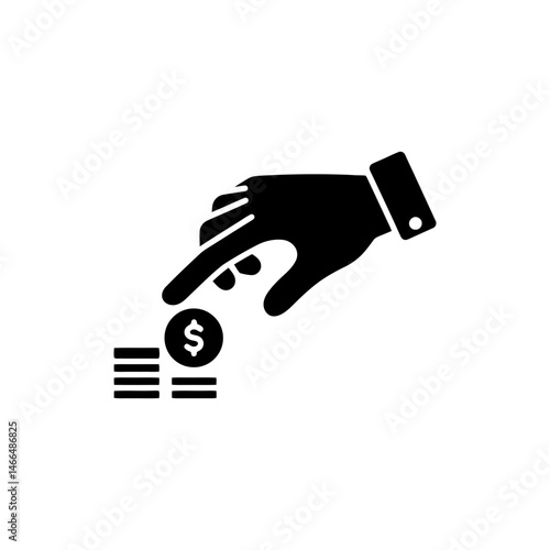 Protective Glove Touching Coin