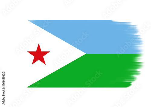 Free Download Flag of Djibouti. Djibouti flag with painting stroke on transparent background. Basseterre. Country flag, national flag, icon of Djibouti country - GFXLoad
