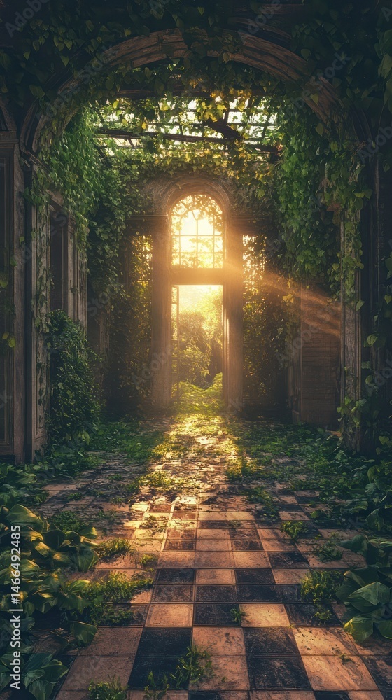 Obraz premium Sunlit forest path