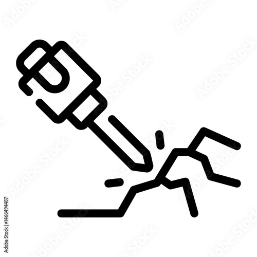 jackhammer Line Icon