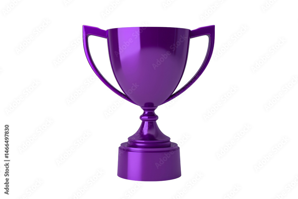 Shiny Violet Trophy, Champion Award Isolated, cut out transparent Shiny Violet Trophy, Champion Award Isolated, cut out transparent